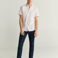 Chemise slim-fit imprimée en coton Nouvelle collection MANGO MAN