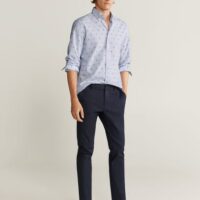 Chemise slim-fit motifs brodés Nouvelle collection MANGO MAN