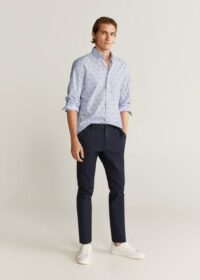 Chemise slim-fit motifs brodés Nouvelle collection MANGO MAN