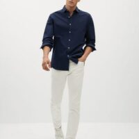 Chemise slim-fit structurée coton Nouvelle collection MANGO MAN