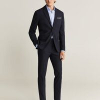 Chemise tailored slim-fit micro pied-de-poule Nouvelle collection MANGO MAN