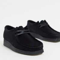 Clarks Originals - Wallabee - Chaussures plates en daim - Noir Asos