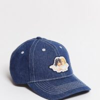 Fiorucci - Casquette en jean avec écusson anges - Bleu Asos