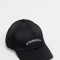 Fiorucci - Casquette en satin avec logo brodé - Noir Asos