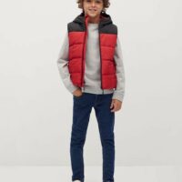 Gilet matelassé à capuche Nouvelle collection MANGO KIDS