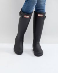 Hunter - Grandes bottes en caoutchouc authentiques - Noir Asos