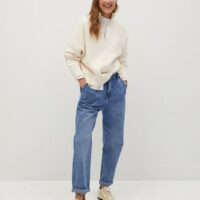 Jean baggy taille élastique Nouvelle collection MANGO