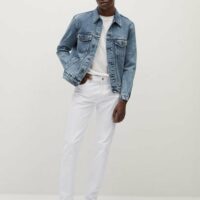 Jean jan slim-fit blanc Nouvelle collection MANGO MAN