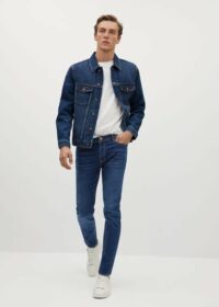 Jean jude skinny délavé foncé Nouvelle collection MANGO MAN