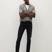 Jean jude skinny délavé gris foncé Nouvelle collection MANGO MAN