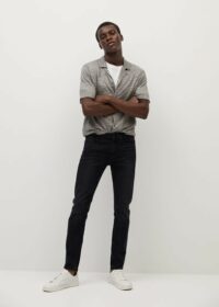 Jean jude skinny délavé gris foncé Nouvelle collection MANGO MAN