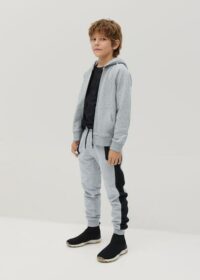 Jogger coton bio bandes latérales Nouvelle collection MANGO KIDS