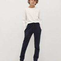 Jogger coton bio cordon Nouvelle collection MANGO KIDS