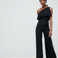 John Zack Tall - Combinaison asymétrique avec superposition - Noir Asos