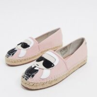 Karl Lagerfeld - Kamini - Espadrilles à enfiler - Rose clair Asos