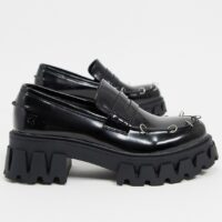 Koi Footwear - Gensai Cyber Punk - Mocassins chunky - Noir Asos