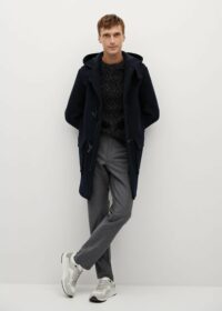 Manteau long laine recyclée Nouvelle collection MANGO MAN