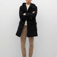 Manteau long laine recyclée Nouvelle collection MANGO MAN