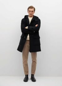 Manteau long laine recyclée Nouvelle collection MANGO MAN