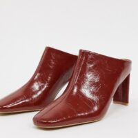 NA-KD - Mules à talons - Rouille-Orange Asos