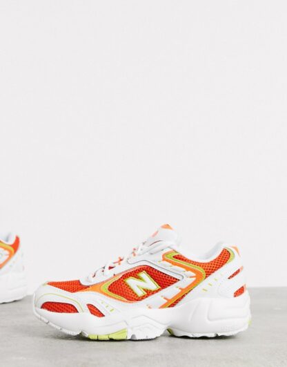 New Balance - 452 - Baskets - Blanc et orange Asos