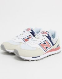 New Balance - 574 - Baskets style universitaire - Crème Asos