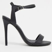 New Look - Chaussures à talon aiguille en PU - Noir Asos