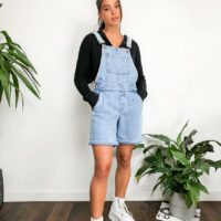 Only - Salopette courte - Bleu délavé Asos