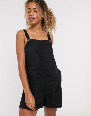 & Other Stories - Combishort sans manches en lin - Noir Asos