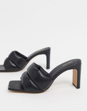 & Other Stories - Mules rembourrées à talons - Noir Asos