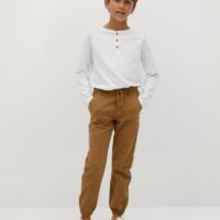 Pantalon coton chevilles resserrées Nouvelle collection MANGO KIDS