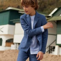 Pantalon de costume en lin Nouvelle collection MANGO KIDS