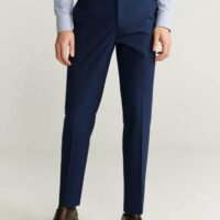 Pantalon de costume regular-fit microstructure Nouvelle collection MANGO MAN