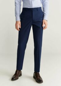 Pantalon de costume regular-fit microstructure Nouvelle collection MANGO MAN