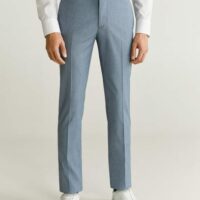 Pantalon de costume super slim-fit microstructure Nouvelle collection MANGO MAN