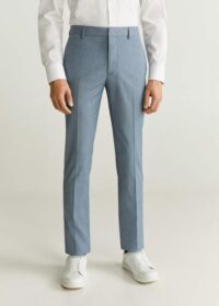 Pantalon de costume super slim-fit microstructure Nouvelle collection MANGO MAN