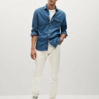 Pantalon en jean slim-fit serge Nouvelle collection MANGO MAN