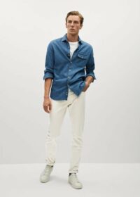 Pantalon en jean slim-fit serge Nouvelle collection MANGO MAN