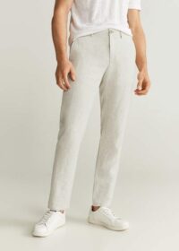 Pantalon lin slim-fit Nouvelle collection MANGO MAN