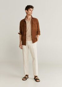 Pantalon lin slim-fit Nouvelle collection MANGO MAN