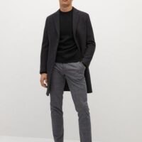 Pantalon slim-fit à carreaux en coton Nouvelle collection MANGO MAN