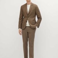 Pantalon slim-fit micro pied-de-poule Nouvelle collection MANGO MAN