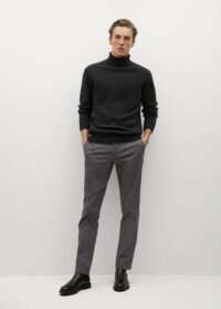 Pantalon slim-fit structuré en coton Nouvelle collection MANGO MAN