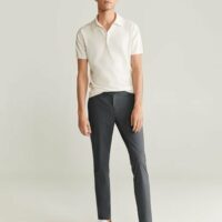 Pantalon slim-fit taille élastique crop Nouvelle collection MANGO MAN