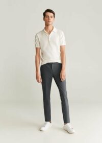 Pantalon slim-fit taille élastique crop Nouvelle collection MANGO MAN