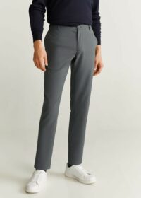 Pantalon slim-fit taille élastique crop Nouvelle collection MANGO MAN