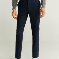 Pantalon slim-fit taille élastique crop Nouvelle collection MANGO MAN