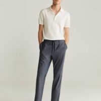 Pantalon tapered-fit crop Nouvelle collection MANGO MAN