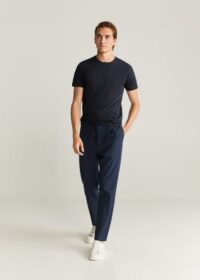 Pantalon tapered-fit pinces Nouvelle collection MANGO MAN