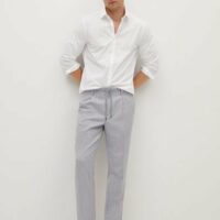 Pantalon tapered-fit rayures Nouvelle collection MANGO MAN